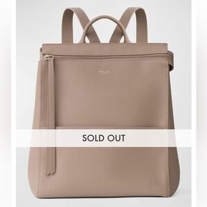 Mina Baie Harper Leather Baby Bag Large Full Size Blush Tan Taupe Backpack Used